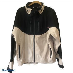 Men’s Duxbak Hooded Zip Up Performance Jacket Sz XLTan Black Outdoor